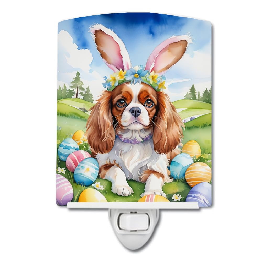 Border Terrier Easter Egg Hunt Ceramic Night Light 4 in x 6 in