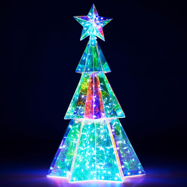 Árbol de Navidad Joiedomi de 15 pulgadas con luz prismática USB