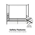 thumbnail image 6 of DHP Manila Metal Canopy Bed, Full, Black, 6 of 18