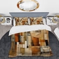 thumbnail image 2 of Designart "Expressions of Modernism IV" Modern Midcentury Bedding Covert Set - Abstract Midcentury Orange Abstract Bed Set With 1 Sham, 2 of 6