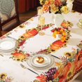 thumbnail image 3 of Fall Thanksgiving Tablecloth 60x120 Inches Rectangular, Pumpkin Harvest Water Resistant Non Slip Table Cloths, Vintage Fabric Table Cover for Autumn Dinner Banquet Party, 3 of 7