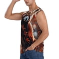 thumbnail image 3 of Balery Red Panda Autumn Branches Camisetas sin mangas para hombre, absorbe la humedad y protege contra el mal olor.-Small, 3 of 7