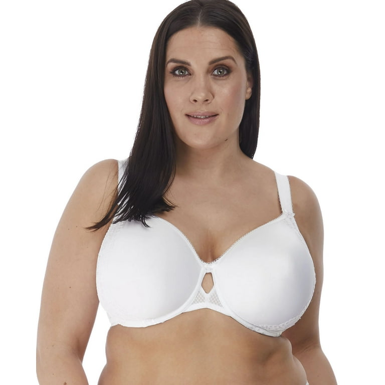 Elomi Womens Charley Underwire Bandless Spacer Moulded Bra, 34HH, White