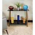 thumbnail image 5 of Eccostyle 2-Tier Solid Bamboo Frame Console Table - Caramel & Black, 5 of 7