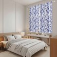 thumbnail image 3 of Purple Flower Pattern Kitchen Curtains 63 Inch Length, Vintage Floral Botanical Simple Tiers Curtains for Living Room Berdoom Bathroom, Light Filtering Drapes Window Treatment 2 Panels 42"Wx63"L, 3 of 8