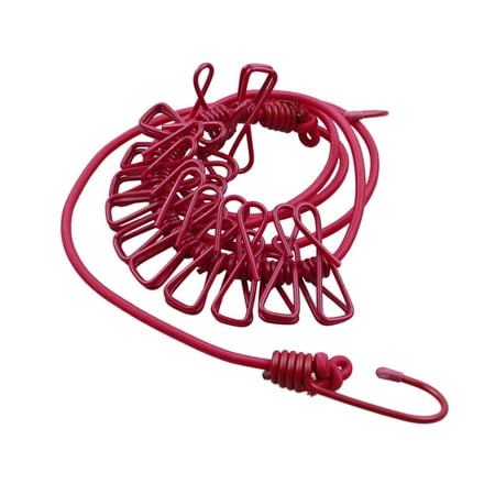 

Qeieuw Big Sale! School Supplies Under $1 1X Drying Rope Portable Outdoor Clothesline with 12 Clothespins Beach Windproof Clothes Rack Super Elastic Clothesline