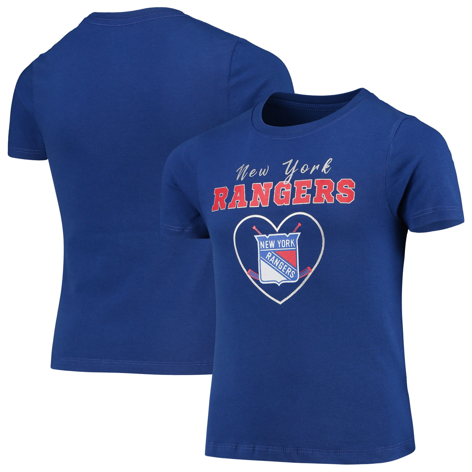Girls Youth Blue New York Rangers Heart 