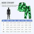 thumbnail image 4 of Picia Green Tie Dye Pattern Men’s Long-Sleeve Sleepwear Set - Soft 2-Piece Loungewear with Pockets, Comfy PJs for Relaxing Nights-Medium, 4 of 7