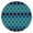 Blue Green Checkered, variant on Blue Green Checkered Pattern Round Fitted Tablecloth with Elastic Edge,Dining Table Cover Waterproof,Outdoor Round Tablecloth for Camping,Dining,Indoor and Outdoor
