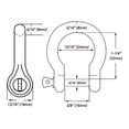 thumbnail image 5 of Five Oceans 5/16 Screw Pin Bow Shackles, Galvanized Anchor Shackle for Boat, Sailboat FO433, 5 of 5