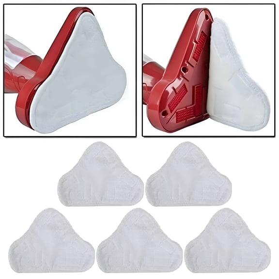 ACDANC Steam Mop Replacement Pads,Microfiber Washable Triangle Tow 5 Piece Steam Mop Pads