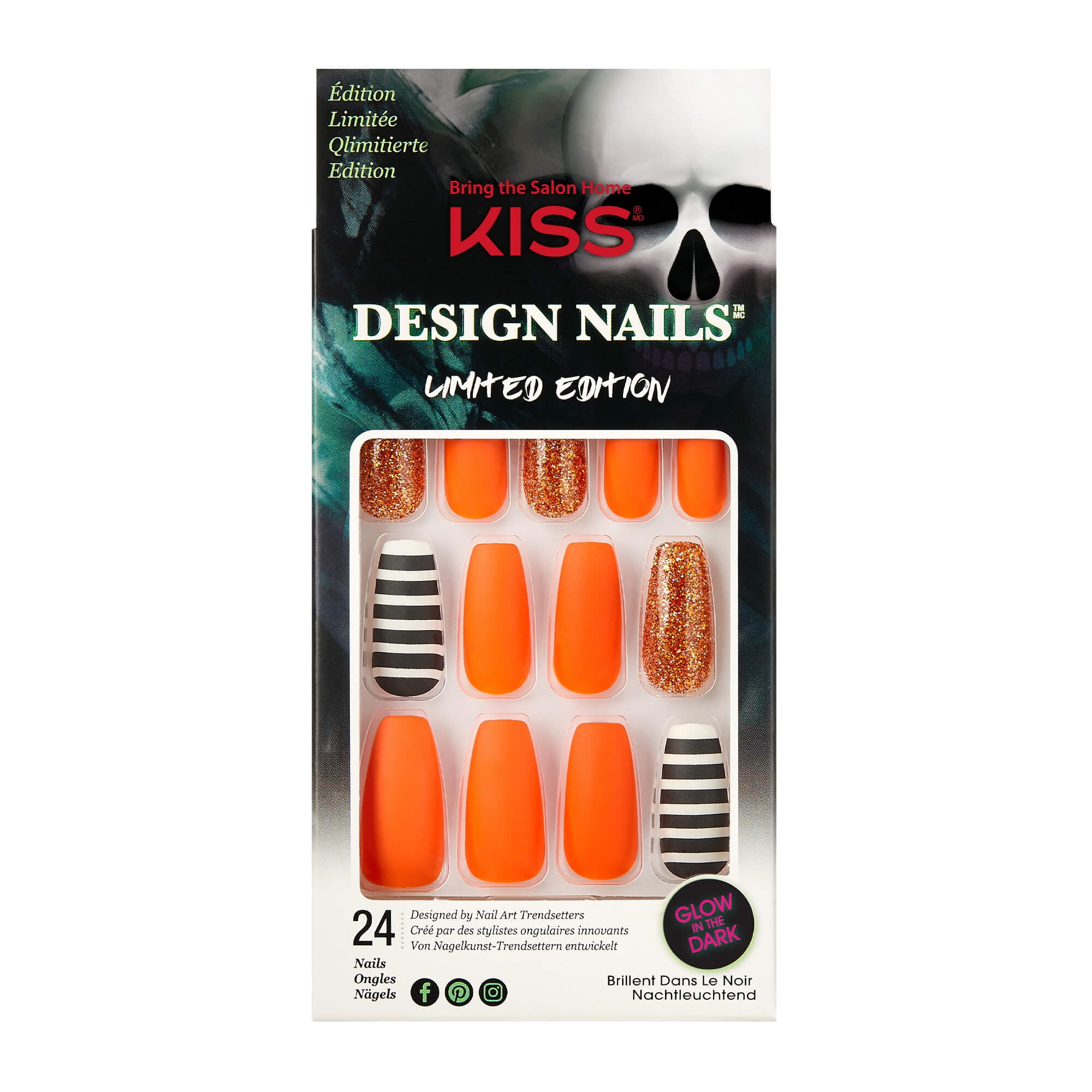 KISS Limited Edition Halloween Design Nail Kit - CROW-EEK