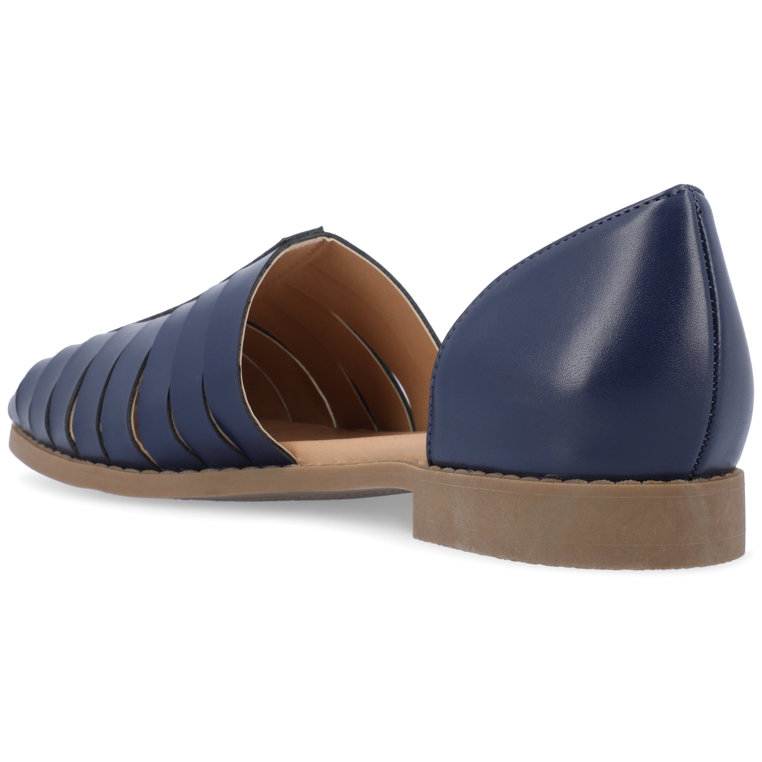 Journee Womens Anyah Ankle Cuff Slip On Almond Toe Flats