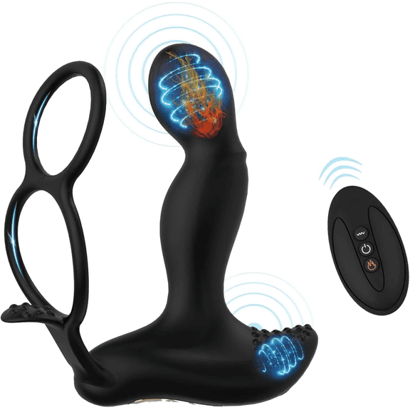 Pelepas Vibrator Male Sex Toy Prostate Massager Anal Vibrator Ring，Black