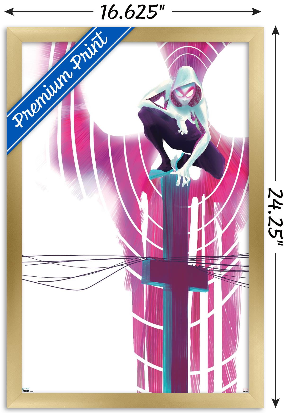 Marvel Comics - Ghost Spider - Spider-Gwen #3 Wall Poster, 14.725" x 22.375", Framed