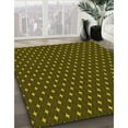 thumbnail image 3 of Ahgly Company Machine Washable Indoor Round Transitional Dark Yellow Green Area Rugs, 8' Round, 3 of 7