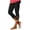 Black, variant on SwiftWear Women's High-Waisted Cutout Capris Ventilated Beachwear Design | Breathable Summer Lounge & Casual Wear