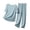 Blue, variant on Plus Size Womens Pajamas Set Ribbed Ice Silk Top and Wide Leg Pants Solid Sleepwear
