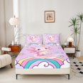 thumbnail image 3 of Erosebridal Cartoon Animal Axolotl Bed Sheets Twin,Rainbow Stars Print Bedding Twin Size,Glitter Print Sheet Set Twin,Super Cozy Room Decorative,3 Pieces, 3 of 6