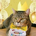 thumbnail image 3 of Cateissary Babero para fiesta de cumpleaños de perros y gatos, suministros únicos para mascotas para celebraciones de larga vida útil, Kits de decoración para fiestas Amarillo 6 pulgadas, 3 of 6