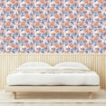 thumbnail image 3 of Ambesonne Rose Pattern Peel & Stick Wallpaper for Home, Fantasy Dreamy Flowers, 13"x100", Pale Vermilion Dark Blue, 3 of 5
