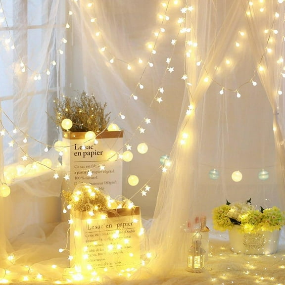 20 LED Star String Lights 10 FT Fairy Christmas Lights Battery Operated for Indoor & Outdoor, Party, Wedding and Holiday Decorations Warm White