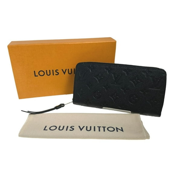 Pre-Owned LOUIS VUITTON Long Wallet Empreinte Zippy M61864 Louis Vuitton Black (Good)