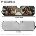 thumbnail image 5 of Uorisanigo Windshield Sunshade for Jeep Wrangler, Shade Heat Shield for Jeep Wrangler TJ JK JKU JL JLU, Funny Dachshund Animal Driving Sun Visor Windshield Shade Blocks UV Rays, 5 of 7