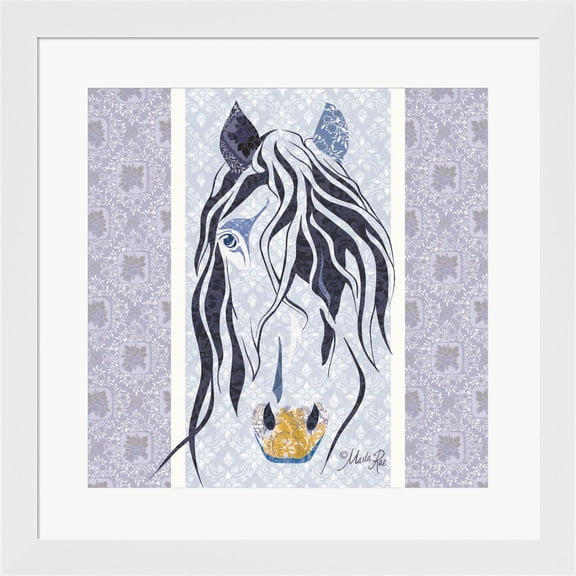 Great Art Now Bluestar the Horse by Marla Rae, Framed Wall Art, 19.75W x 19.75H