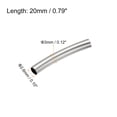 thumbnail image 2 of Uxcell 3mmx2.6mmx20mm Brass Curved Noodles Tube Beads Silver 30 Pack, 2 of 5