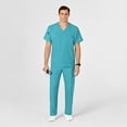 thumbnail image 3 of Wink W123 Men's V-Neck Scrub Top, Teal Blue, XS Womens, 3 of 6