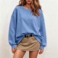 thumbnail image 2 of Oversized Crewneck Sweatshirt Women 2026 Fall Comfort Colors Sweatshirt Casual Long Sleeve Fleece Pullover Sweaters,S, 2 of 8