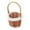 Brown Stripe, variant on Mini Woven Basket With Handle Decorative Small Picnic Basket For Craft Projects Dollhouse Accessories Easter Spring Party Favor Storage Container