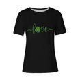 thumbnail image 3 of Mujeres Manga Corta de Verano Tops Impreso Sudadera Casual, Cuello Redondo Blusa Ligera para la Primavera Y el Verano, 3 of 5