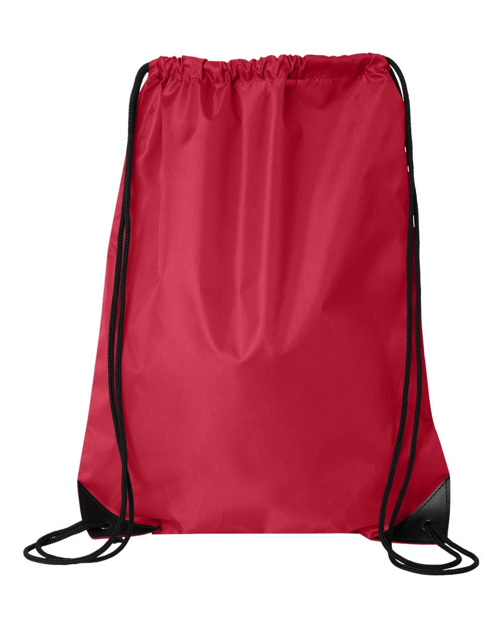 Value Black Cord Drawstring Sports Backpack Bag, One Size, Red ...