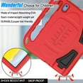 thumbnail image 6 of LTROP Kids Case for New iPad (A16) 11th Generation (11-inch, 2025)/ 10th Gen (10.9-inch, 2022) with Screen Protector, Durable Shockproof Handle Stand Cover Case for iPad 11th/ 10th Gen, Red, 6 of 8