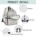 thumbnail image 4 of Colorful Cartoon Dinosaurs Landscape Cute School Backpack Bag for School with Padded Back and Adjustable Shoulder Straps 15.25"x11.5"x5.25", 4 of 5