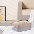 thumbnail image 5 of Unique Bargains Storage Bin with Handle Fabric Cube Grey/Brown 14*10*6.5in, 5 of 8