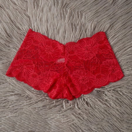 

Juebong Underwear for Womens Clearance New Fashion Sexy Lingerie Lace Brief Underpant Sleepwear Underwear S-XL Red XL