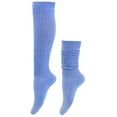 thumbnail image 4 of hoksml Women's Knee-High Long Socks Solid Color Warm Stockings Super Long Tight Knit Pile Socks, 4 of 5