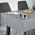 thumbnail image 3 of Rectangle Tablecloth 60x120 inch Tablecloth Stain and Wrinkle Resistant Washable Polyester Table Cloth, Decorative Fabric Table Cover for Dining Table, Buffet Parties and Camping Silver, 3 of 6