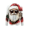 thumbnail image 4 of Atogsazn Men's Santa Graphic Shirts Christmas Button Down Long Sleeve Shirt Lightweight Outerwear Tops Blouse Beige XL Fashion, 4 of 5