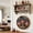 A, variant on Miwamany July Fourth Memorial Day Decorations Sign for Front Door Independence Day Patriotic, Round Wooden Hanger for Memorial Outdoor Decor