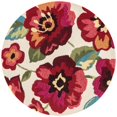 thumbnail image 1 of Loloi Francesca 3' Tapis à Crochets Ronds en Ivoire et Fuchsia, 1 of 2
