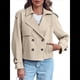 thumbnail image 1 of Chaqueta Gabardina Informal Holgada de Larga con Doble Botonadura y Solapa con Muescas para Mujer, con Bolsillos. Beige XXL, 1 of 8