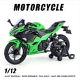 thumbnail image 2 of 1:12 Kawasaki Ninja 400 Alliage Modèle de Moto Sport Moulé sous Pression Course de Rue Simulation Jouet Lumineux pour Enfants Garçon Rapide et Dangereux, 2 of 5