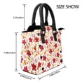 thumbnail image 2 of Lsque fall laef Maple Pattern Leather Rivet Shoulder Bag – Elegant Genuine Leather & Microfiber PU Crossbody with Detachable Adjustable Strap, 2 of 5