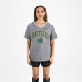 thumbnail image 4 of Women's Gameday Couture Gray Florida A&M Rattlers Iconic Edge Rhinestone V-Neck T-Shirt, 4 of 7