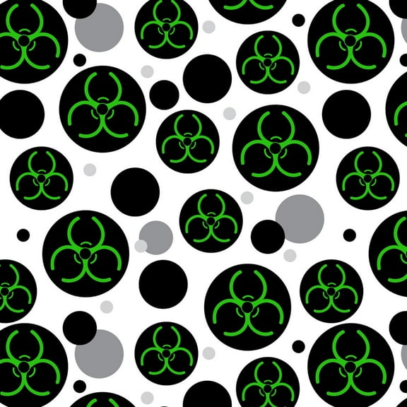 Biohazard Warning Symbol Green Premium Gift Wrap Wrapping Paper Roll Pattern