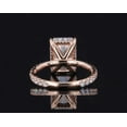 thumbnail image 4 of solitaire jewels 3.5CT Radiant Moissanite Hidden Halo Engagement Ring For Women, 18K Rose Gold, 4 of 5